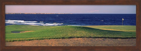 Framed Golf course at dusk, The Cascades Golf And Country Club, Soma Bay, Hurghada, Egypt Print