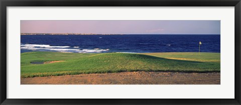 Framed Golf course at dusk, The Cascades Golf And Country Club, Soma Bay, Hurghada, Egypt Print