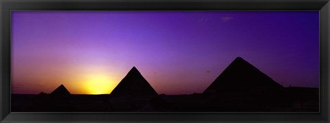 Framed Giza at dusk, Egypt Print