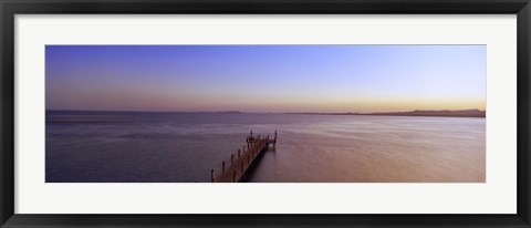 Framed Pier in the sea, Ras Um Sid, Sharm al-Sheikh, Sinai Peninsula, Egypt Print