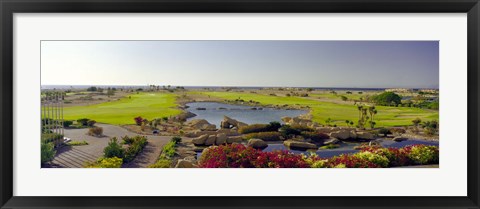 Framed Pond in a golf course, The Cascades Golf &amp; Country Club, Soma Bay, Hurghada, Egypt Print