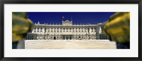 Framed Facade of a palace, Madrid Royal Palace, Madrid, Spain Print