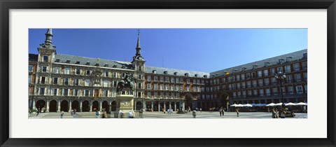 Framed Tourists at a palace, Plaza Mayor, Madrid, Spain Print