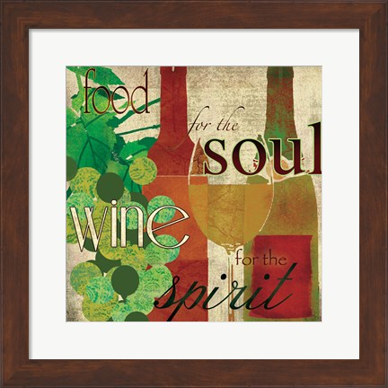 Framed Wine for the Spirit Print