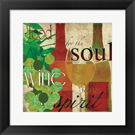 Framed Wine for the Spirit Print