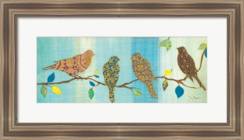 Framed Bird Chat II Print