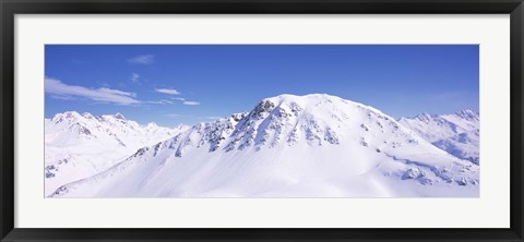 Framed Snowcapped mountain range, Ski Stuben, Arlberg, Vorarlberg, Austria Print