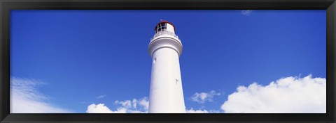 Framed Low angle view of a lighthouse, Cape Otway Lighthouse, Great Ocean Road, Victoria, Australia Print