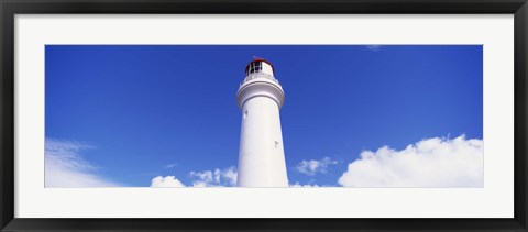 Framed Low angle view of a lighthouse, Cape Otway Lighthouse, Great Ocean Road, Victoria, Australia Print