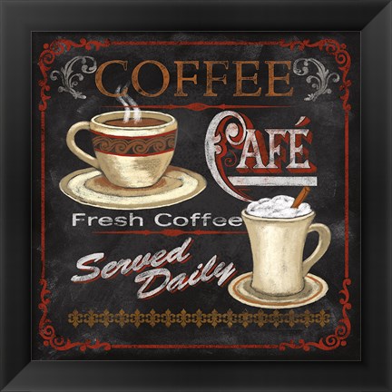 Framed Coffee Cafe Print