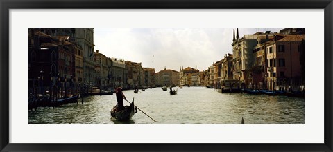 Framed Gondolas in the canal, Grand Canal, Venice, Veneto, Italy Print