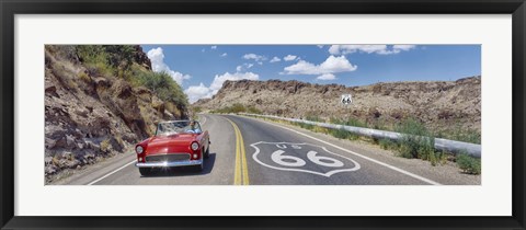 Framed Vintage car on Route 66, Arizona Print