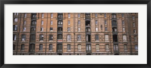 Framed Low angle view of warehouses in a city, Speicherstadt, Hamburg, Germany Print