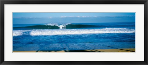 Framed Waves in the ocean, North Shore, Oahu, Hawaii Print