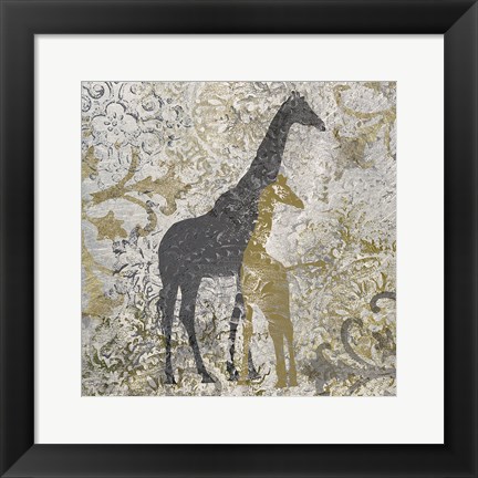 Framed Giraffes Exotiques Print