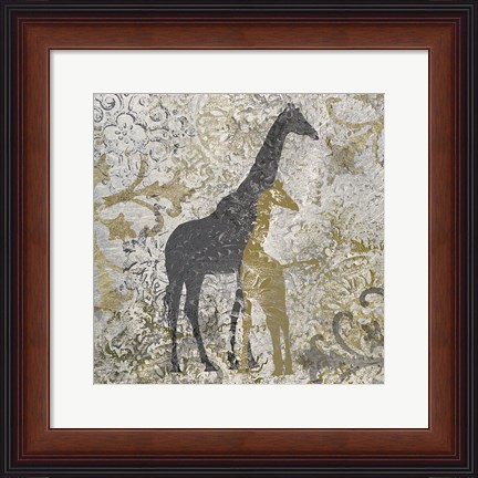 Framed Giraffes Exotiques Print