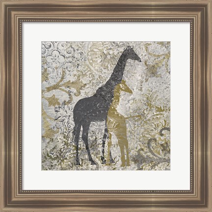 Framed Giraffes Exotiques Print