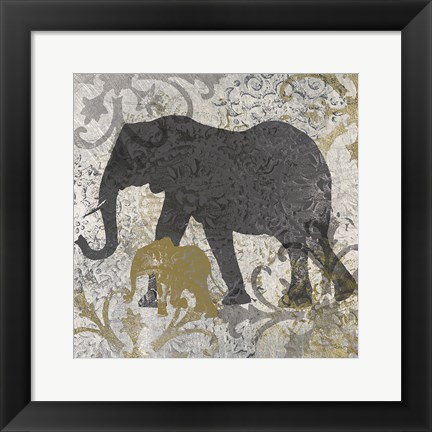 Framed Elephants Exotiques Print