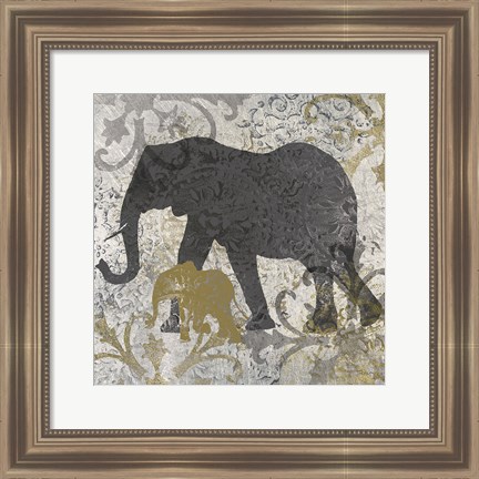 Framed Elephants Exotiques Print