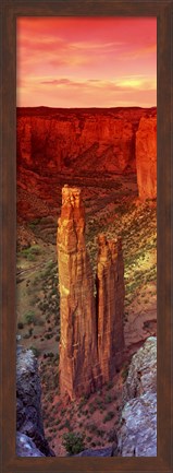 Framed Rock formations in a desert, Spider Rock, Canyon de Chelly National Monument, Arizona Print