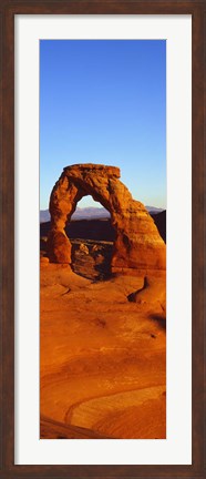 Framed Natural arch in a desert, Arches National Park, Utah Print