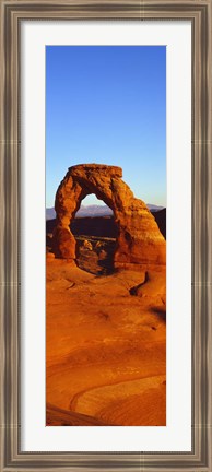 Framed Natural arch in a desert, Arches National Park, Utah Print