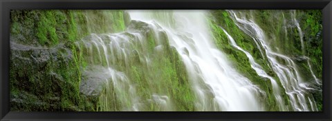 Framed Waterfall in a forest, USA Print