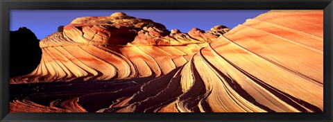 Framed Sandstone hills, The Wave, Coyote Buttes, Utah, USA Print