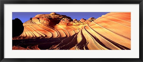 Framed Sandstone hills, The Wave, Coyote Buttes, Utah, USA Print