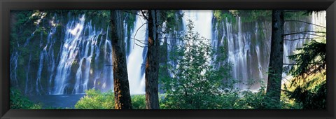 Framed Waterfall in a forest, McArthur-Burney Falls Memorial State Park, California Print