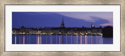 Framed Buildings at the waterfront, Lake Malaren, Gamla Stan, Stockholm, Sweden Print
