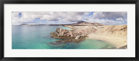 Framed Cliffs on the beach, Papagayo Beach, Lanzarote, Canary Islands, Spain Print