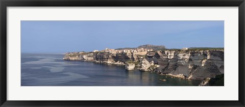 Framed Cliffs on the coast, Bonifacio, Corsica, France Print