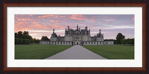 Framed Facade of a castle, Chateau Royal De Chambord, Loire-Et-Cher, Loire Valley, Loire River, Region Centre, France Print