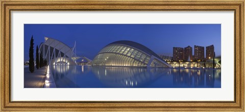 Framed Opera house at the waterfront, Ciutat De Les Arts I Les Ciencies, Valencia, Spain Print
