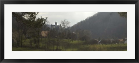 Framed Castle on a hill, Bran Castle, Transylvania, Romania Print