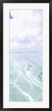 Framed Rippled pattern on blue water surface, Cinnamon Bay, St. John, US Virgin Islands Print