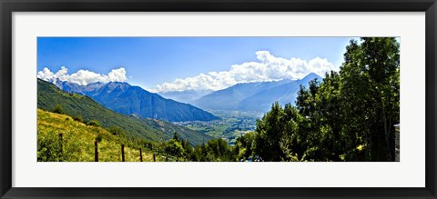 Framed Clouds over mountains, Valchiavenna, Lake Como, Lombardy, Italy Print