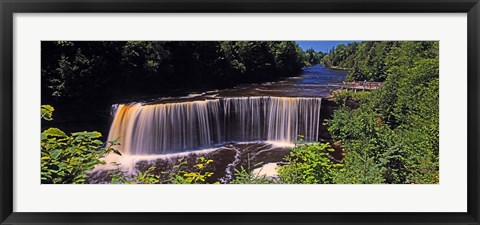 Framed Waterfall in a forest, Tahquamenon Falls, Tahquamenon River, Michigan, USA Print