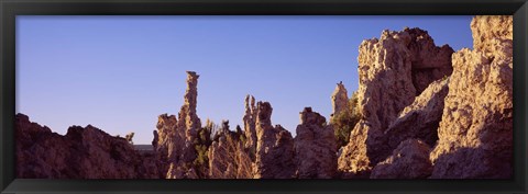 Framed Low angle view of rock formations, Mono Lake, California, USA Print