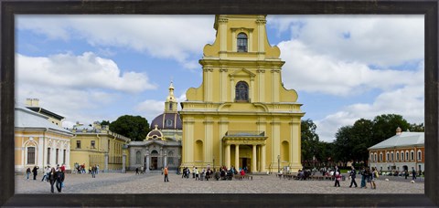 Framed Facade of a cathedral, Peter and Paul Cathedral, Peter and Paul&#39;s Fortress, St. Petersburg, Russia Print