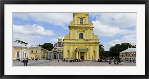 Framed Facade of a cathedral, Peter and Paul Cathedral, Peter and Paul&#39;s Fortress, St. Petersburg, Russia Print