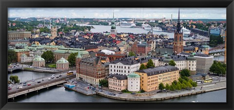 Framed High angle view of a city, Stockholm, Sweden Print