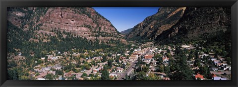 Framed Houses in a town, Ouray, Ouray County, Colorado, USA Print