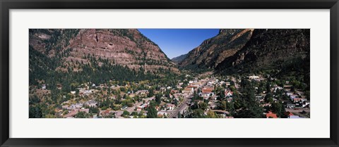 Framed Houses in a town, Ouray, Ouray County, Colorado, USA Print