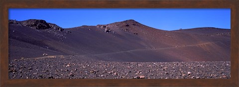 Framed Trail in volcanic landscape, Sliding Sands Trail, Haleakala National Park, Maui, Hawaii, USA Print