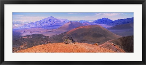 Framed Volcanic landscape, Maui, Hawaii Print