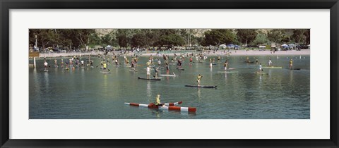 Framed Paddleboarders, Dana Point, California Print