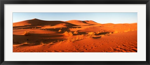 Framed Desert at sunrise, Sahara Desert, Morocco Print