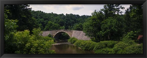 Framed Arch bridge across Casselman River, Casselman Bridge, Casselman River Bridge State Park, Garrett County, Maryland, USA Print